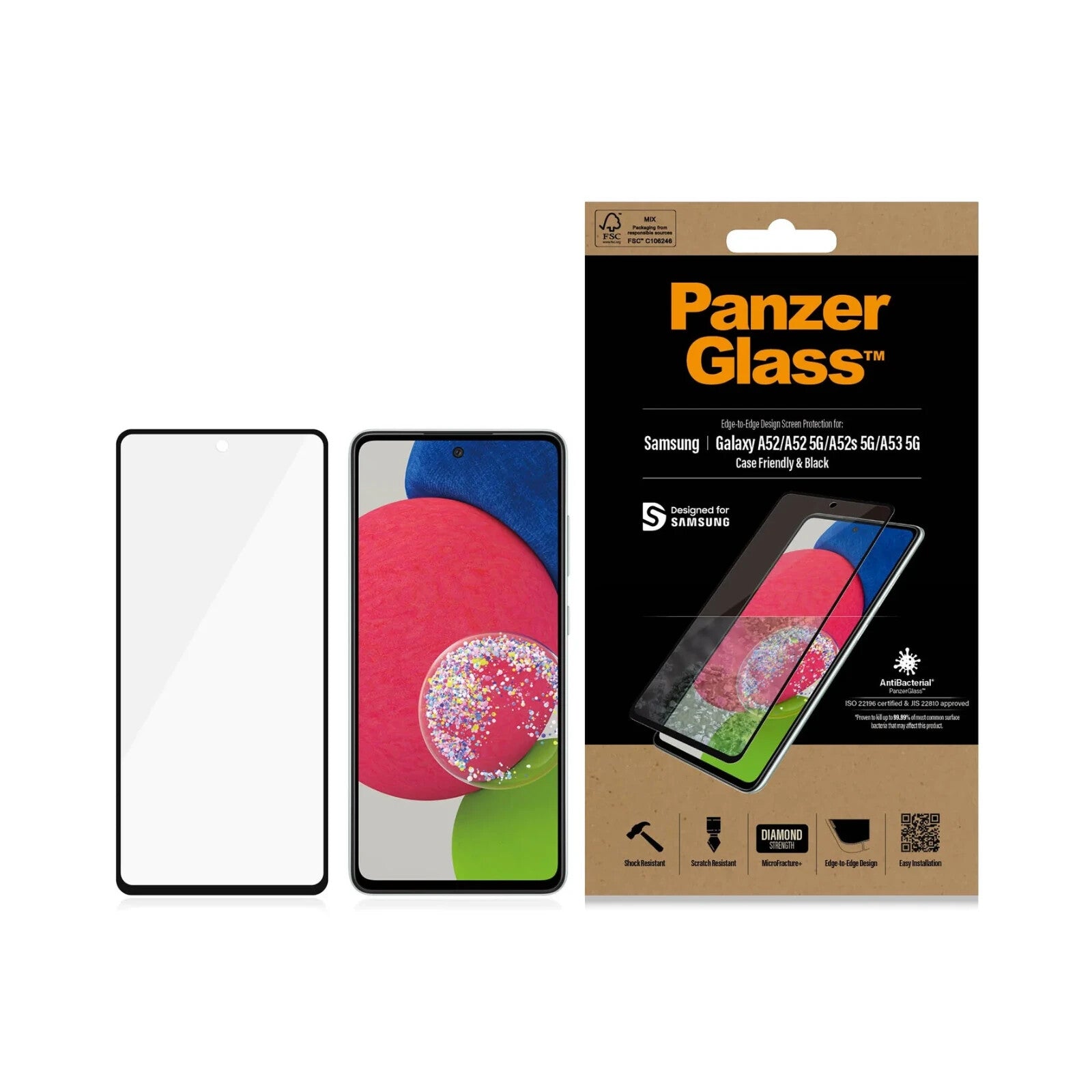 PanzerGlass® Screen Protector Samsung Galaxy A52 | A52 5G | A52s 5G | A53 5G - FIXgenie