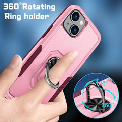 iPhone 14 Shockproof Case with Kickstand &Tempered Glass Screen Protector Pink - FIXgenie