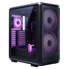 Cooler Master MasterFrame 500 Mesh ARGB Modular Open-Frame ATX Case w/ Glass Side, 3x ARGB Fans, FreeForm 2.0 Exo-Structure, USB-C 20Gbps, Black