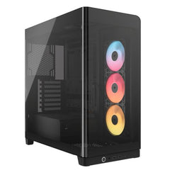 Corsair FRAME 4500X RS-R ARGB Gaming Case w/ Glass Side & Front, E-ATX, 3x RS120-R ARGB Fans, InfiniRail Fan Mounting, USB-C, Asus BTF Compatible, Black