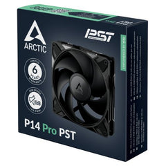 ARCTIC P14 Pro PST 14cm PWM Case Fan w/ Cable Splitter, Fluid Dynamic Bearing, 400 - 2500 RPM, Black - FIXgenie