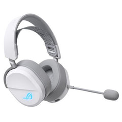 Asus ROG Pelta Tri-Mode RGB Wireless Lightweight Gaming Headset, 2.4GHz/Btooth/USB-C, 50mm Titanium Drivers, 10mm Super-Wideband Mic, White