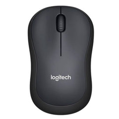 Logitech M220 Silent Wireless Optical Mouse, SilentTouch Tech, 3 Buttons, 1000DPI, Charcoal, OEM