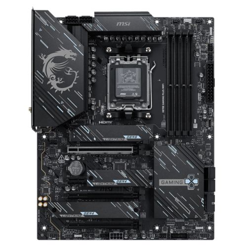 MSI X870E GAMING PLUS WIFI, AMD X870E, AM5, ATX, 4 DDR5, HDMI, USB4, Wi-Fi 7, 5G LAN, 3x M.2