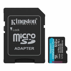 Kingston 512GB Canvas Go! Plus Gen4 MicroSDXC Card with SD Adapter, UHS-I Class 10, U3, A2 App Performance, 200MB/s