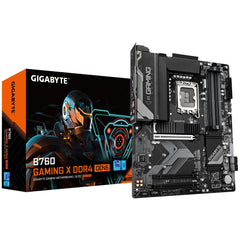 Gigabyte B760 GAMING X DDR4 GEN5 Intel 1700 Socket Motherboard, ATX, 4x DDR4 Slots, 3x M.2 Sockets, Fitted I/O Shield, 2.5GbE LAN, 1x DisplayPort / 1x HDMI Port