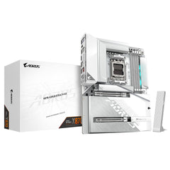 Gigabyte X870 AORUS STEALTH ICE AMD5 Socket Motherboard, ATX, 4x DDR5 Slots, 2x M.2 Socket, 5GbE LAN, 1x HDMI Port