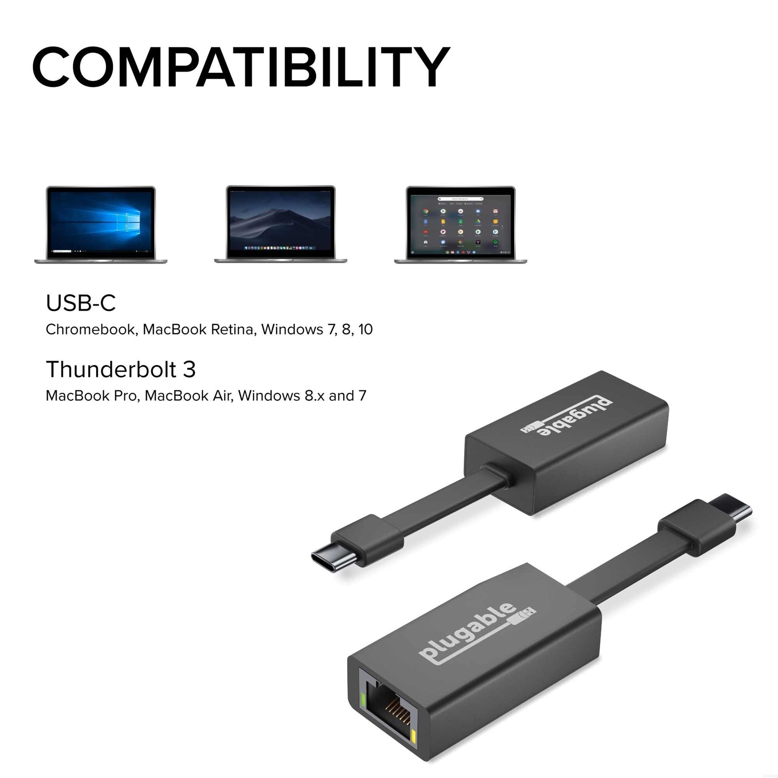 Plugable USB - TE1000 USB - C to Gigabit Ethernet Adapter - FIXgenie