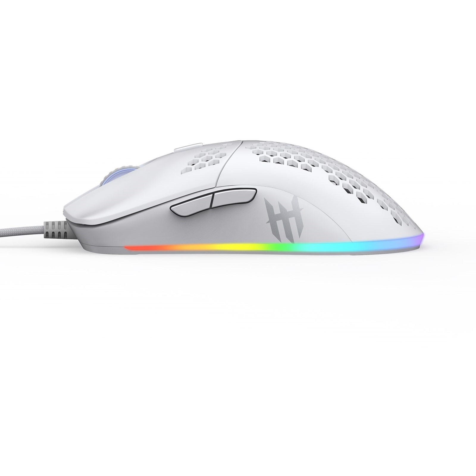 Tecware Exo Elite Lightweight 16000dpi RGB USB Gaming Mouse White - FIXgenie