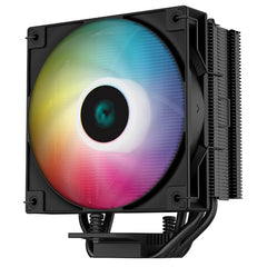 DeepCool AG400 Black ARGB V2 CPU Air Cooler, 120mm PWM Fan, 4 Direct Touch Heat Pipes, Addressable RGB, LGA1851/1700/1200, AM5/AM4 Compatible, High - Performance Single Tower Cooler - FIXgenie