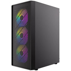 Antec AX26 RGB Elite Mid - Tower Gaming PC Case - Pre - Installed 4 x 120mm Fixed - RGB Fans, Tempered Glass Side Panel, High - Airflow Mesh Front - ATX/Micro - ATX/ITX - FIXgenie