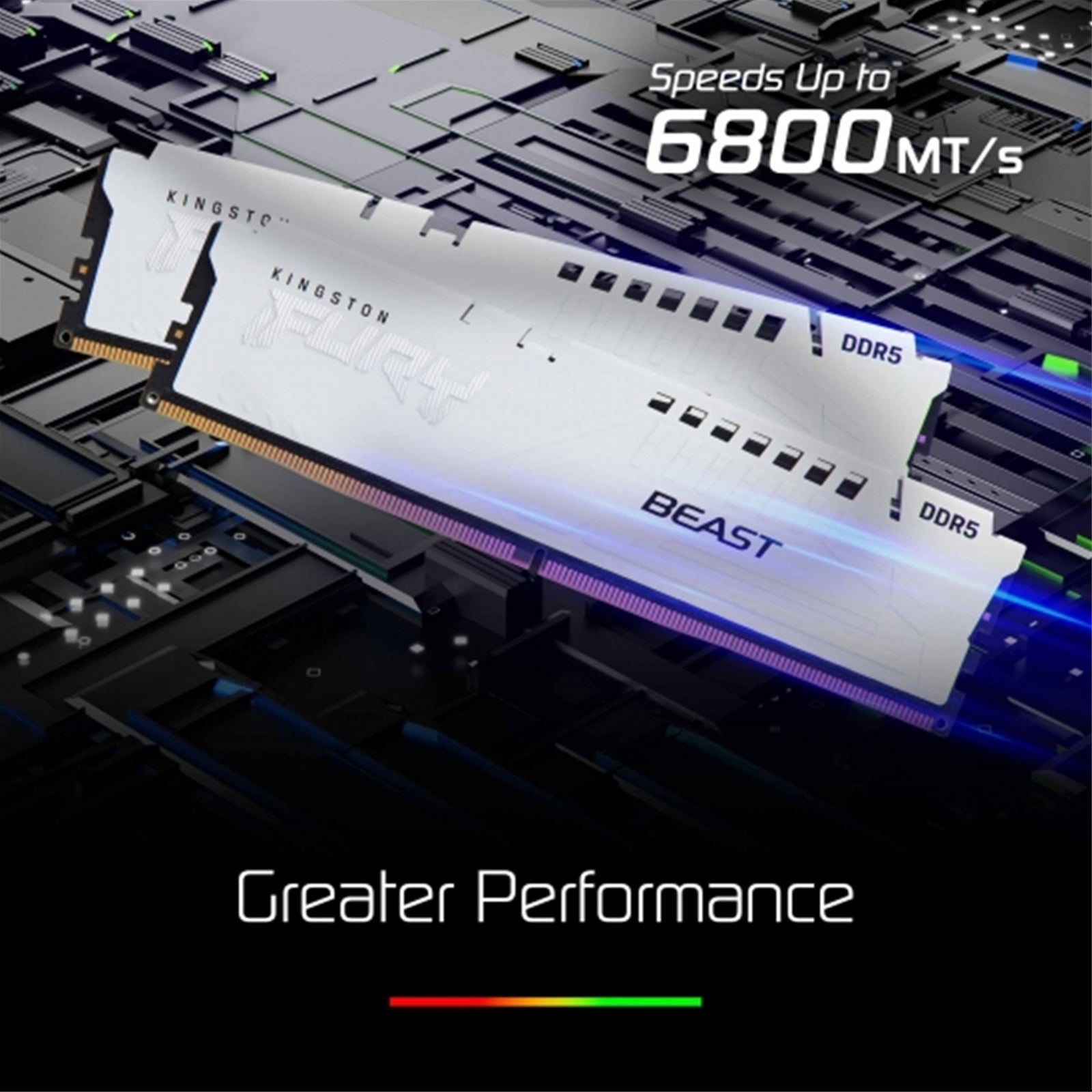 Kingston FURY Beast (KF560C36BWE2 - 16) 16GB System Memory, 6000MT/s, DDR5, CL36, DIMM, White - FIXgenie