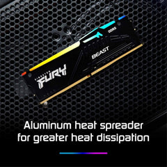 Kingston FURY Beast (KF560C36BBEA - 8) 8GB System Memory, 60000MT/s, DDR5, CL36, DIMM, RGB, Black - FIXgenie