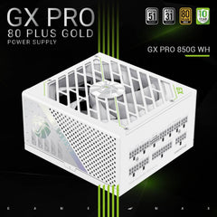 GAMEMAX GX - 850 Pro Modular 80 Plus Gold ATX3.0 PCIe 5.0 PSU With 135mm FDB Fan, White - FIXgenie