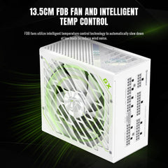 GAMEMAX GX - 850 Pro Modular 80 Plus Gold ATX3.0 PCIe 5.0 PSU With 135mm FDB Fan, White - FIXgenie