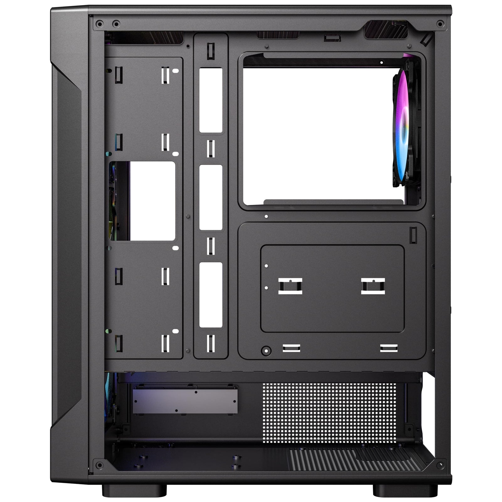 Antec VX320 ARGB Mid - Tower Gaming PC Case - Pre - Installed 4 x 120mm ARGB Fans, Tempered Glass Side Panel, High - Airflow Mesh Front - ATX/Micro - ATX/ITX - FIXgenie