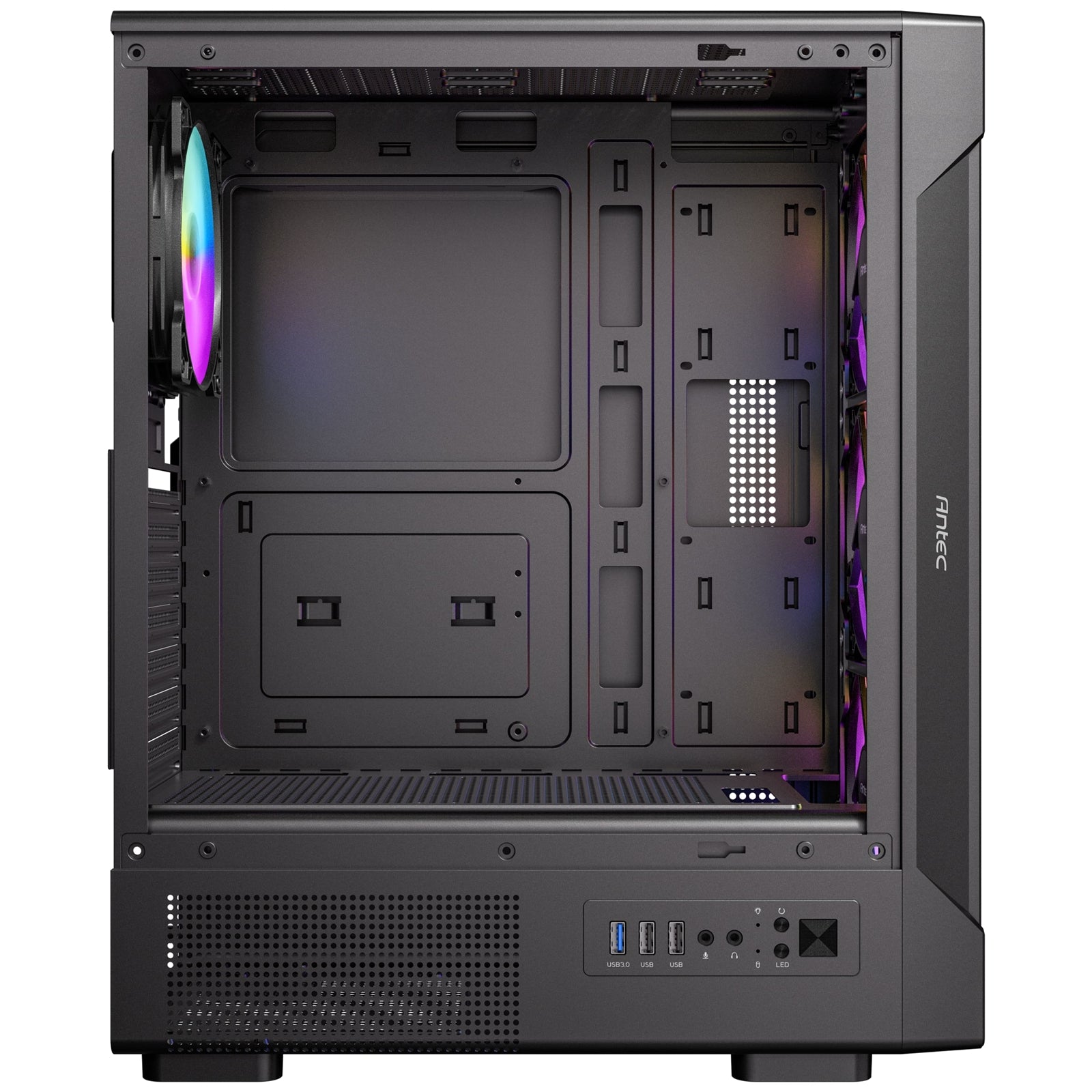 Antec VX320 ARGB Mid - Tower Gaming PC Case - Pre - Installed 4 x 120mm ARGB Fans, Tempered Glass Side Panel, High - Airflow Mesh Front - ATX/Micro - ATX/ITX - FIXgenie