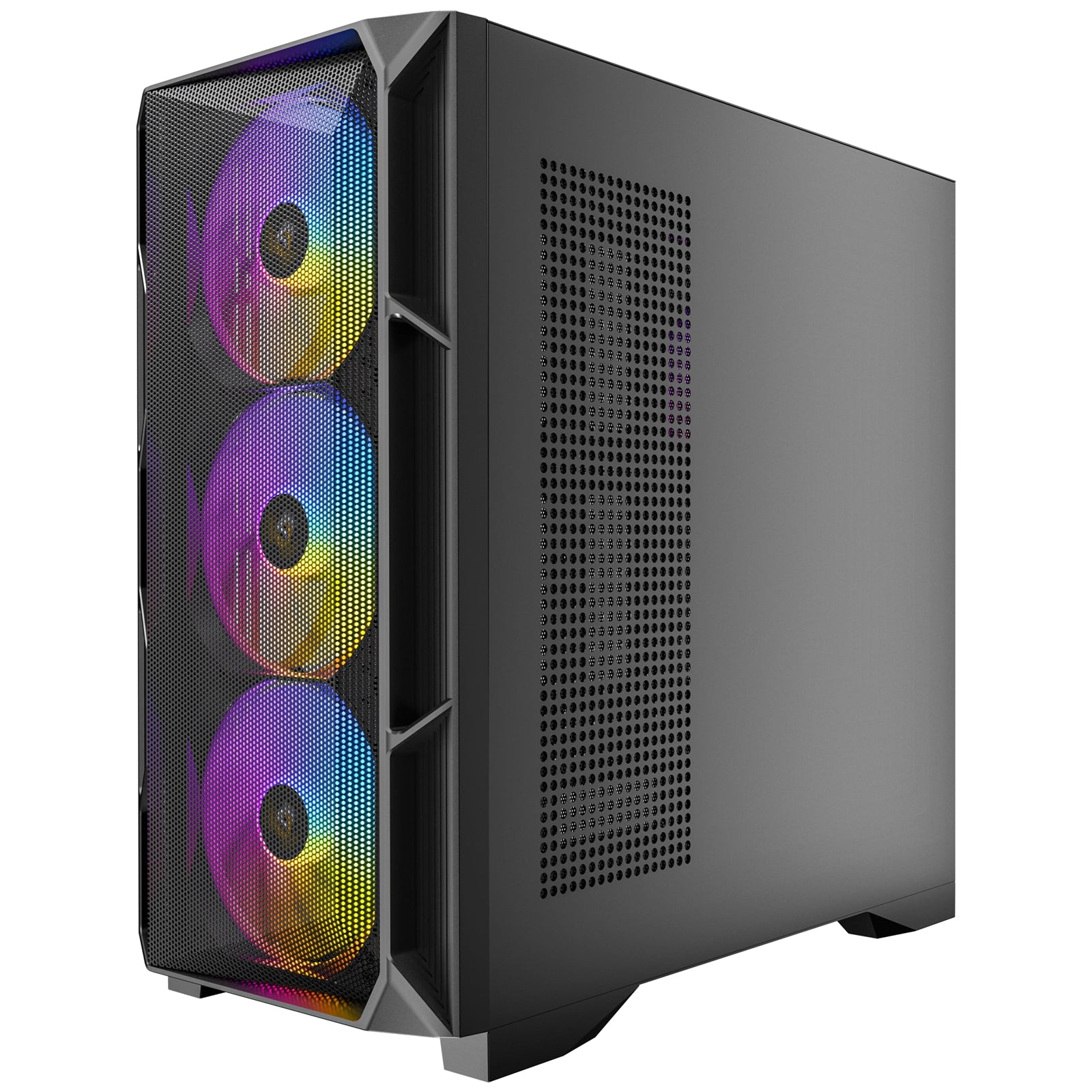 Antec AX1000 ARGB Mid - Tower Gaming PC Case, Full Mesh Front, Tempered Glass, Steel/Plastic, 4 x 120mm ARGB Fans, E - ATX, ATX/Micro - ATX/ITX Compatible - FIXgenie