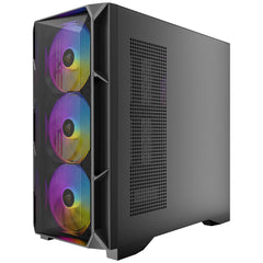 Antec AX1000 ARGB Mid - Tower Gaming PC Case, Full Mesh Front, Tempered Glass, Steel/Plastic, 4 x 120mm ARGB Fans, E - ATX, ATX/Micro - ATX/ITX Compatible - FIXgenie
