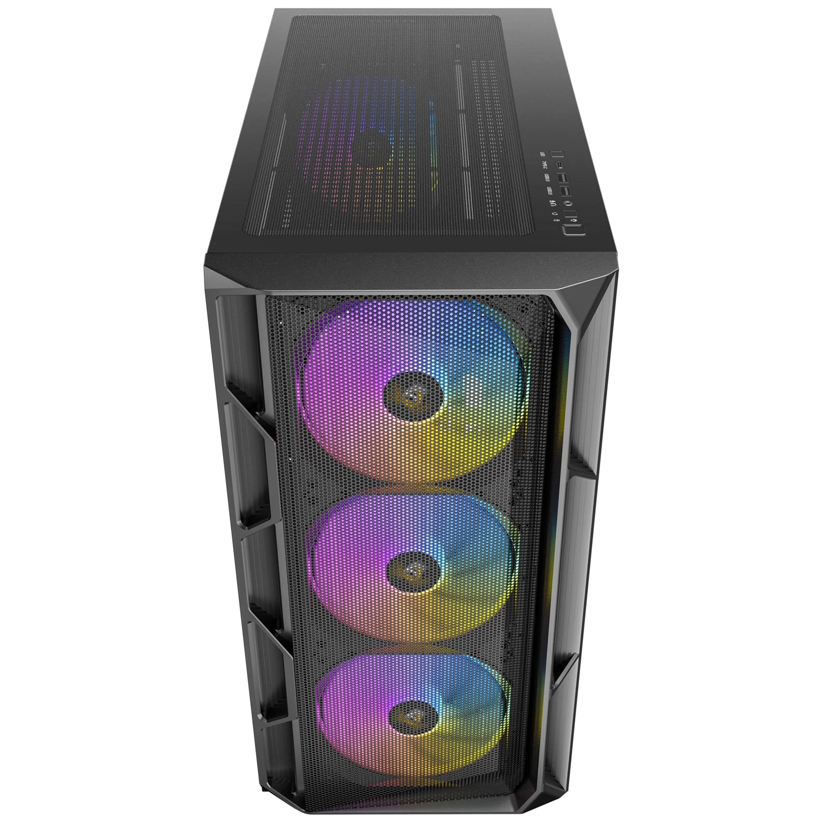 Antec AX1000 ARGB Mid - Tower Gaming PC Case, Full Mesh Front, Tempered Glass, Steel/Plastic, 4 x 120mm ARGB Fans, E - ATX, ATX/Micro - ATX/ITX Compatible - FIXgenie