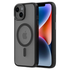 QDOS iPhone 13, 14, 15 Midnight Clear Case with MagSafe Hybrid Soft with Snap - FIXgenie