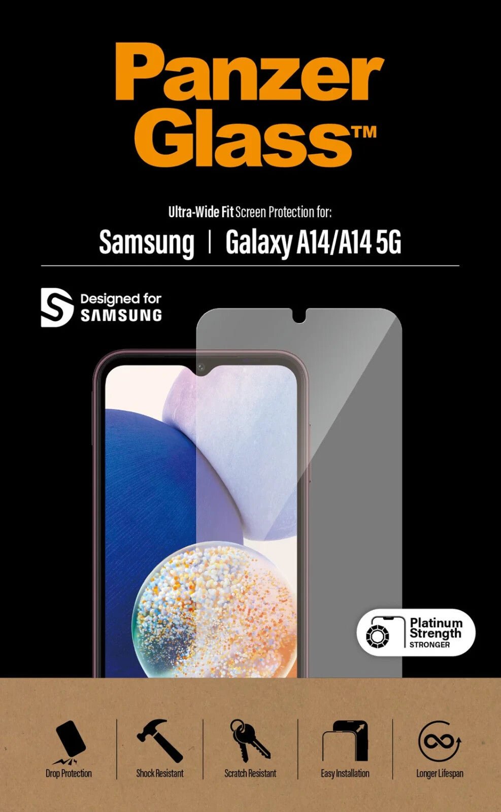 PanzerGlass® Screen Protector Samsung Galaxy A14 | A14 5G | Ultra - Wide Fit - FIXgenie