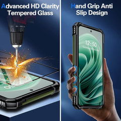 Samsung Galaxy A54 Heavy Duty Case Cover w/ Screen and Camera Protector Green - FIXgenie