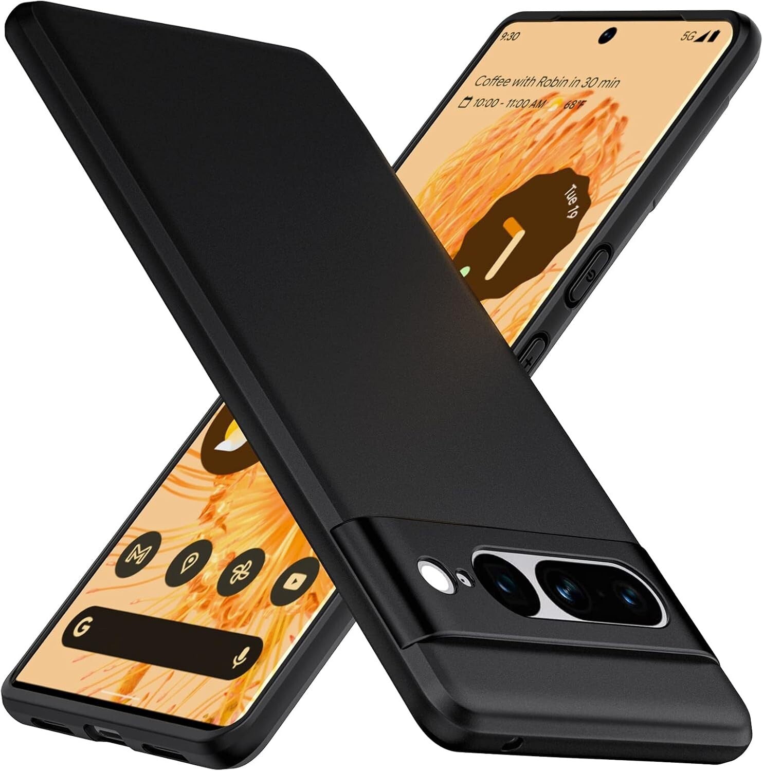 Google Pixel 7 Pro Case Slim Soft Shockproof Cover Matte Black - FIXgenie