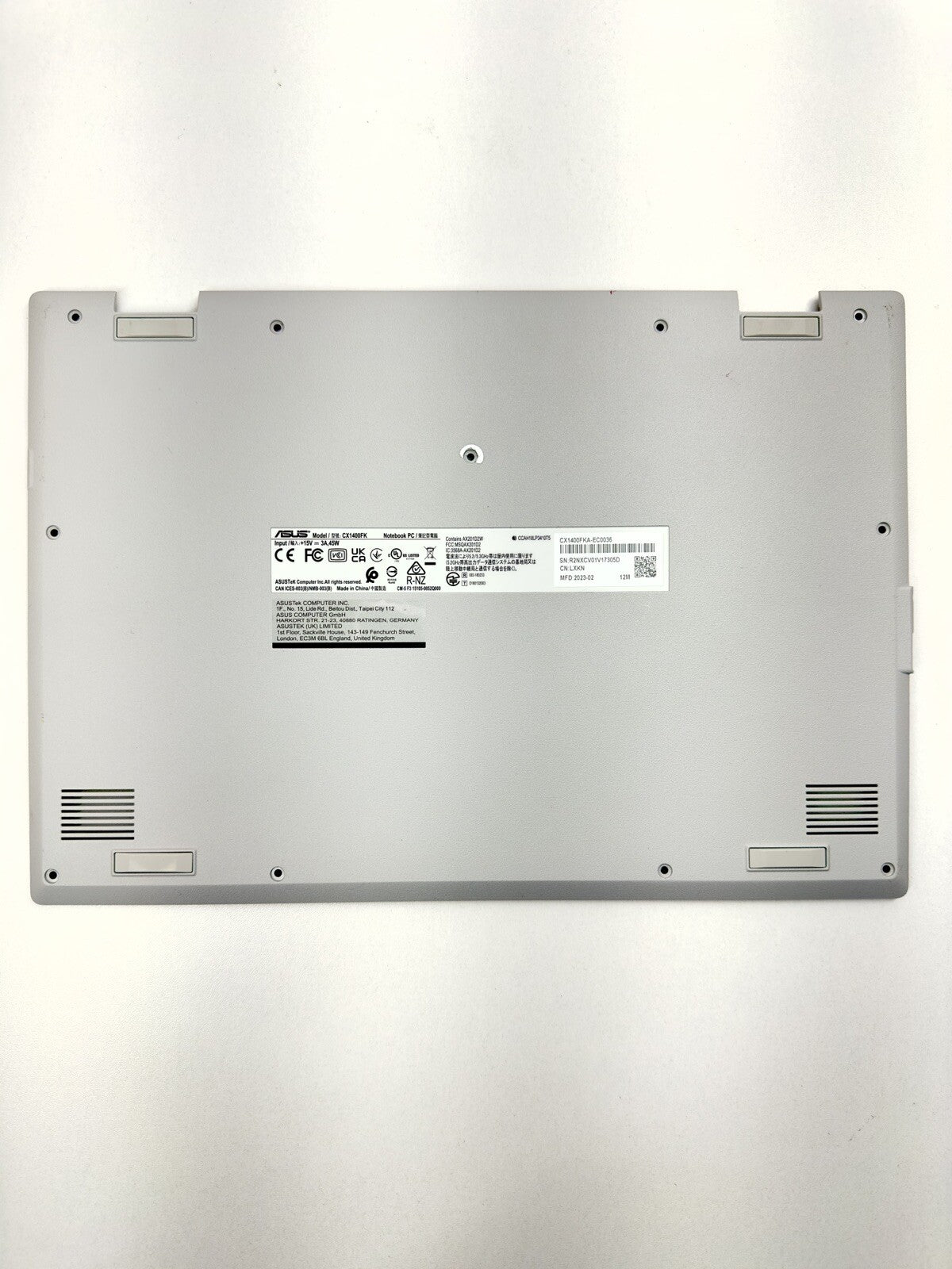 Asus Chromebook CX1400FK Base Cover Bottom Case 13N1 - FAA0701 Silver - FIXgenie