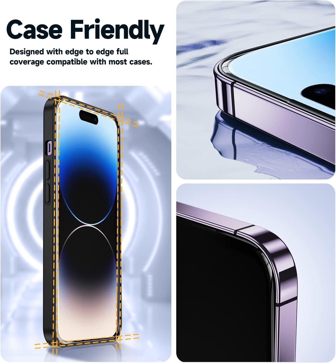iPhone 14 Pro Screen Protector Dust Free Easy Installation 2pcs HD Scratch Resis - FIXgenie