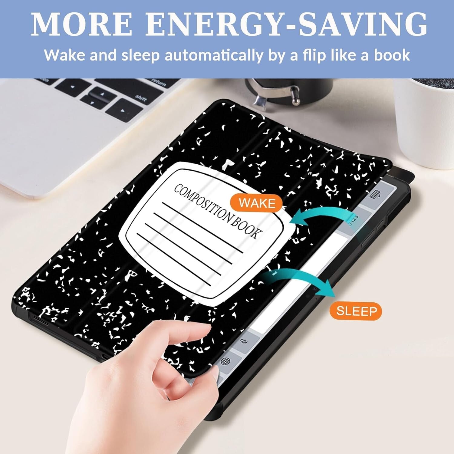 For Samsung Galaxy Tab S9 11'' Case Smart Book Stand Cover Composition Book - FIXgenie