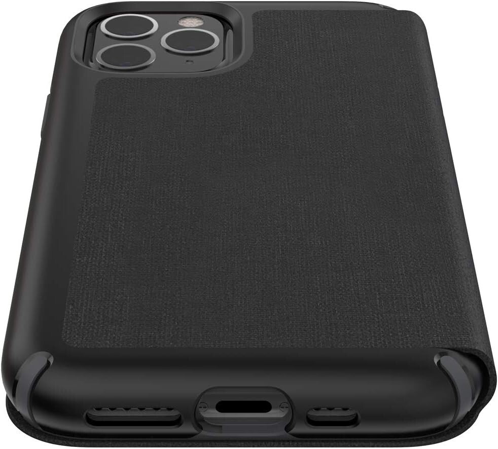 Speck Presidio Folio Wallet Case for iPhone 11 Pro Heathered Black/Slate Grey - FIXgenie