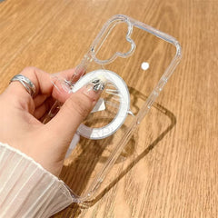 Magnetic Clear Case Cover For iPhone 16, 16 Plus, 16 Pro and 16 Pro Max w/ Gift - FIXgenie