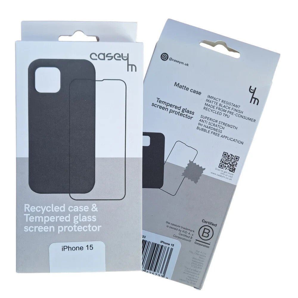 Caseym Recycled Phone Case and Screen Protector for iPhone 15 Series - FIXgenie