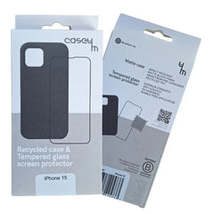 Caseym Recycled Phone Case and Screen Protector for iPhone 15 Series - FIXgenie
