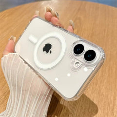 Magnetic Clear Case Cover For iPhone 16, 16 Plus, 16 Pro and 16 Pro Max w/ Gift - FIXgenie