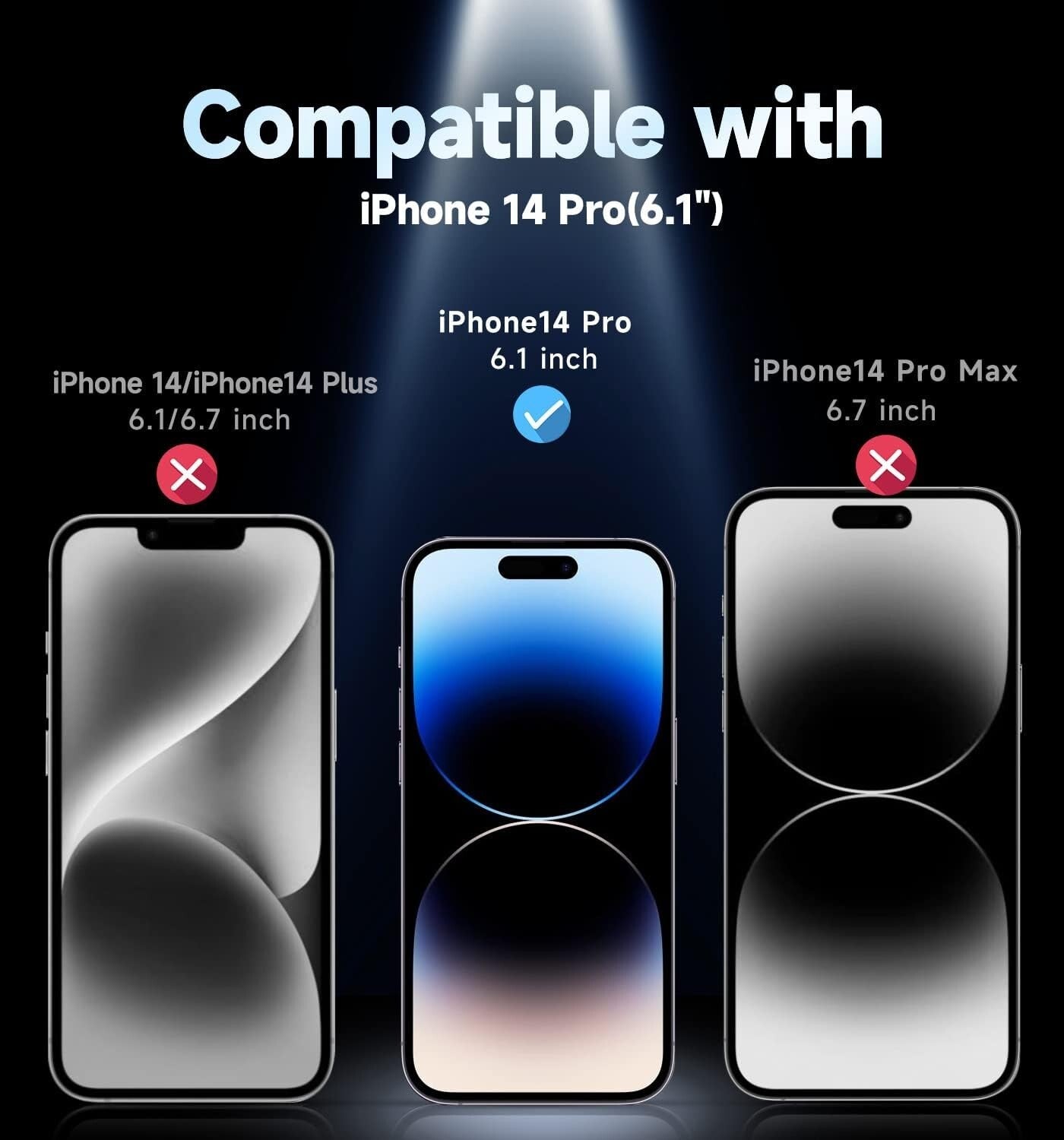 iPhone 14 Pro Screen Protector Dust Free Easy Installation 2pcs HD Scratch Resis - FIXgenie