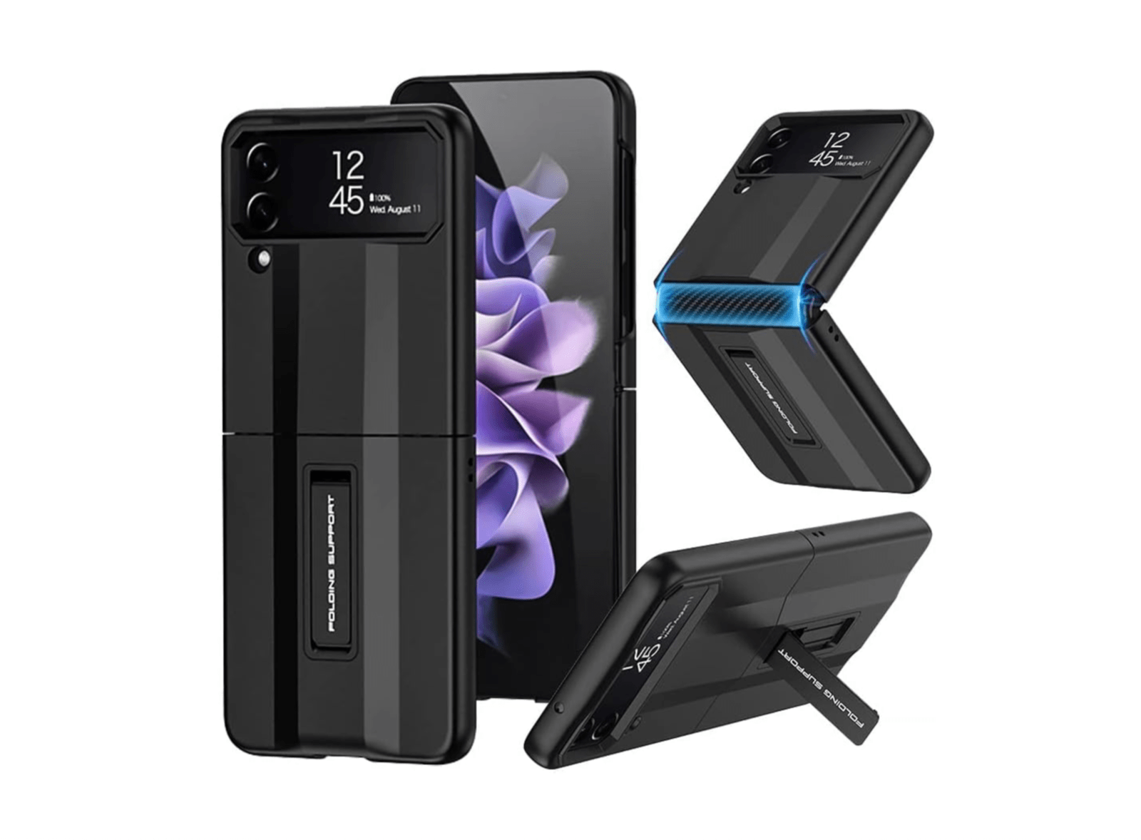 Case For Samsung Galaxy Z Flip 4 with Kickstand, Ultra - Thin Anti - Drop Protective - FIXgenie