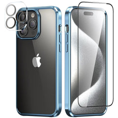 iPhone 15 Pro Max Ultra Thin Phone Case w/ Screen Protector and Camera Lens - FIXgenie