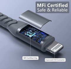 BESTAUX 18W USB C to Lightning Cable Apple MFi Certified Quick Charge 1M - FIXgenie