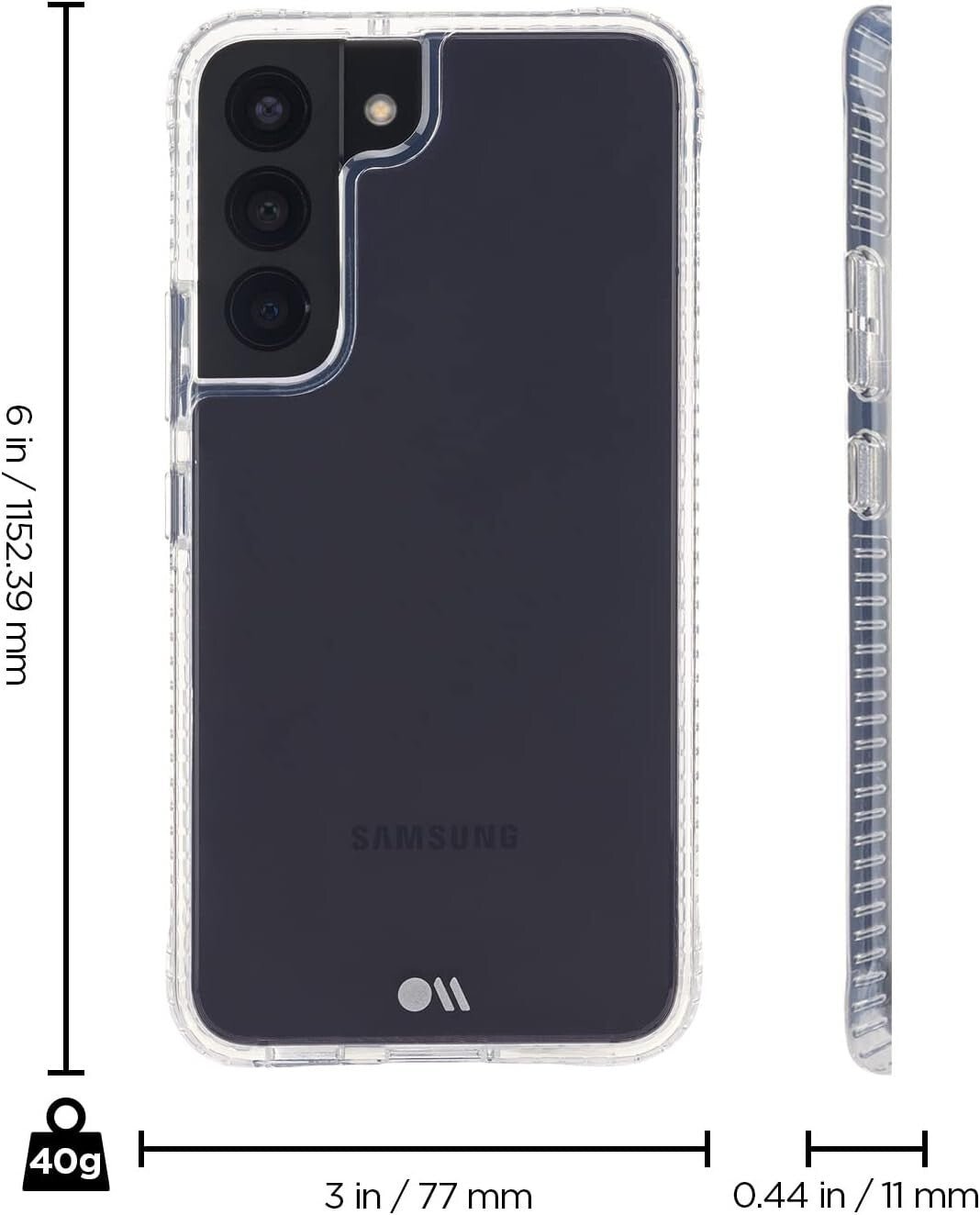 CASE - MATE Tough Clear Series Case for Samsung Galaxy S22 Clear 15 ft Drop Protec - FIXgenie