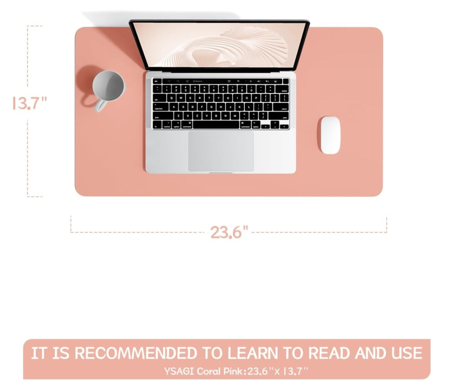 YSAGi Desk Protector Mat - Premium PU Leather, Large Mouse Pad - FIXgenie