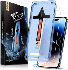 iPhone 14 Pro Screen Protector Dust Free Easy Installation 2pcs HD Scratch Resis - FIXgenie