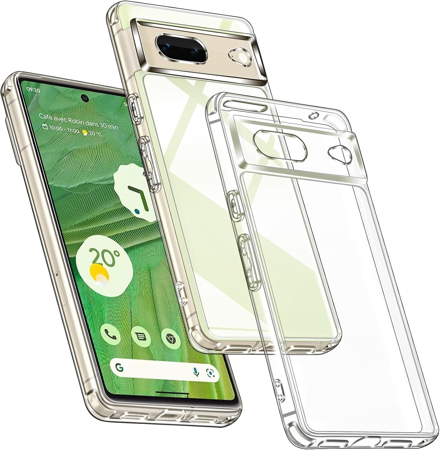 Google Pixel 7 Clear Case Military Grade Shockproof Cover w/ Screen Protectors - FIXgenie