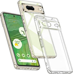 Google Pixel 7 Clear Case Military Grade Shockproof Cover w/ Screen Protectors - FIXgenie