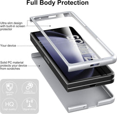 Lightweight Full - Body Protective Case Cover for Samsung Galaxy Z Fold 5 Silver - FIXgenie