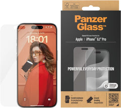 PanzerGlass Classic Fit Screen Protector for Apple iPhone 15 Pro - FIXgenie