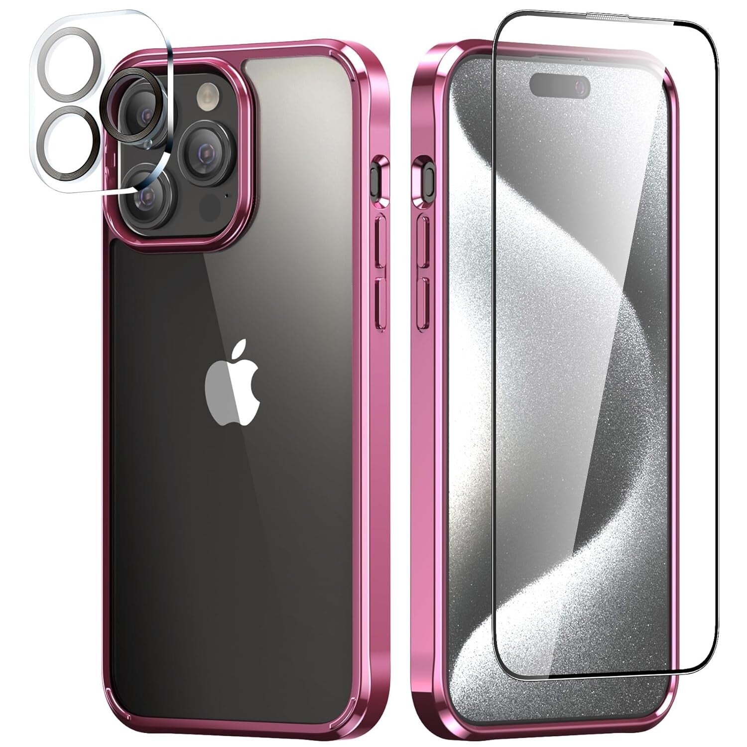 iPhone 15 Pro Max Ultra Thin Phone Case w/ Screen Protector and Camera Lens - FIXgenie