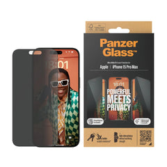 PanzerGlass® Privacy Screen Protector iPhone 15 Pro Max Ultra - Wide Fit - FIXgenie