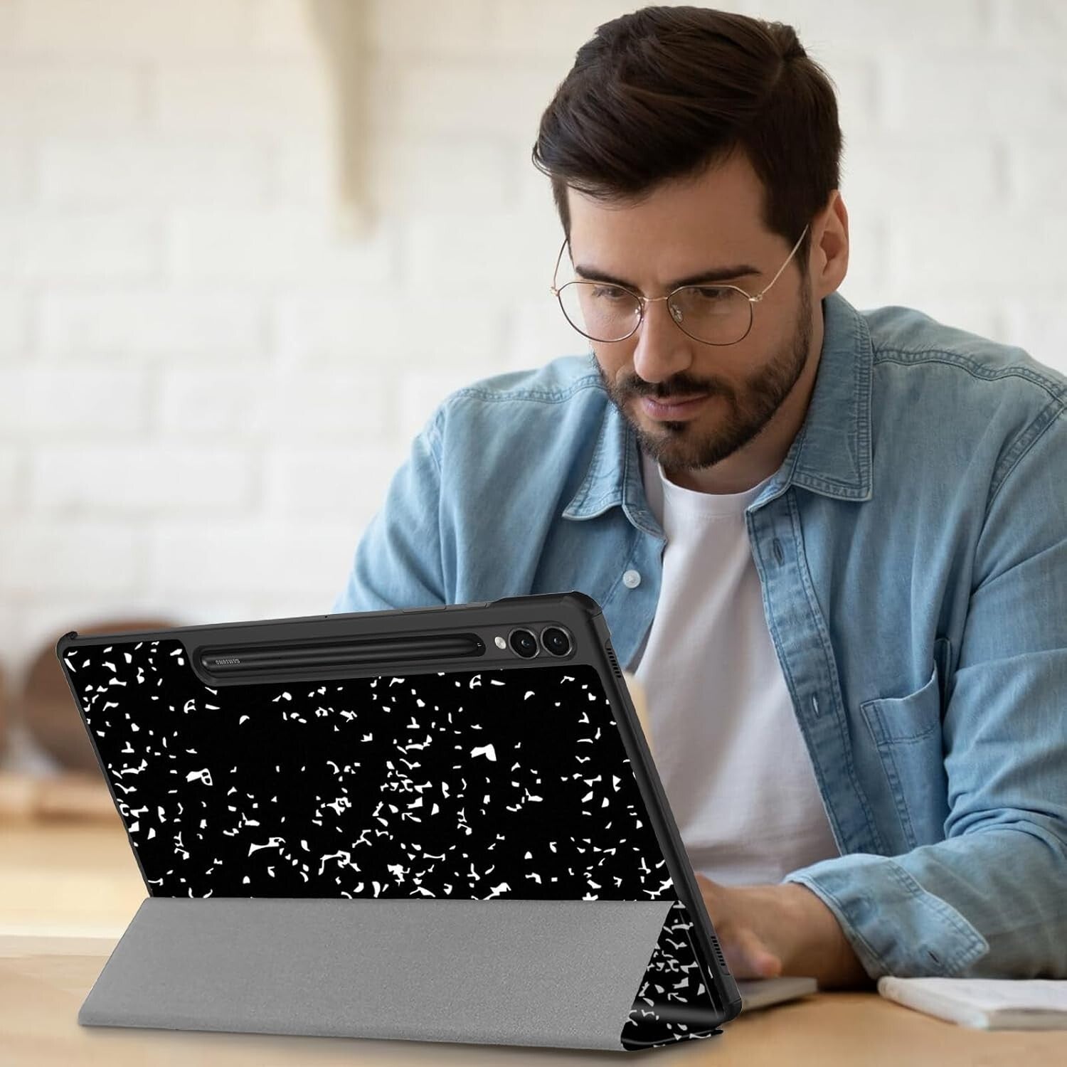 For Samsung Galaxy Tab S9 Plus 12.4'' Case Smart Book Stand Cover Composition Bo - FIXgenie